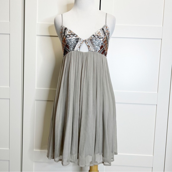 Chan Luu Dresses & Skirts - Chan Luu Dove Mix Dress Chiffon XS Beaded